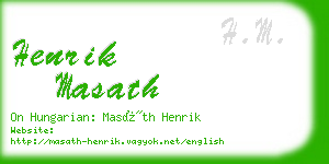 henrik masath business card